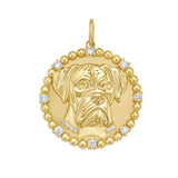 Boxer Diamond Bead Medallion