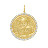 Shih Tzu Diamond Border Medallion