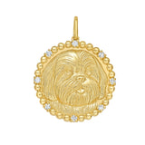 Shih Tzu Diamond Bead Medallion