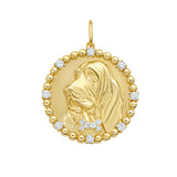 Basset Hound Diamond Bead Medallion