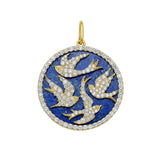 Swallow Lapis Medallion