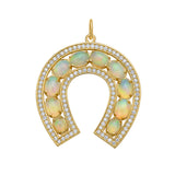 Legacy Jumbo Opal Horseshoe Charm