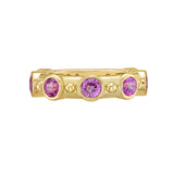 Aurelia Beaded Pink Sapphire Stackable Ring