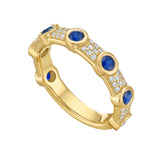 Aurelia Sapphire and Diamond Stackable Ring