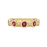 Aurelia Beaded Ruby Stackable Ring