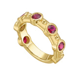Aurelia Beaded Ruby Stackable Ring