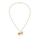 Legacy Prancing Horse Diamond Charm Necklace