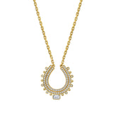 Lucky Diamond Horseshoe Necklace