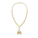 Legacy Horseshoe Diamond Charm Necklace