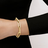 Milano Large Elongated Chunky Pinched Link Bracelet