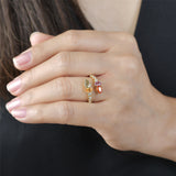 Freesia Tourmaline Cuff Ring