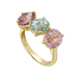 Trio Pastel Tourmaline Ring