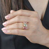 Trio Pastel Tourmaline Ring