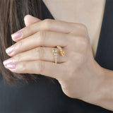 Freesia Tourmaline Cuff Ring