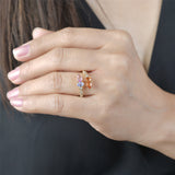 Freesia Tourmaline Cuff Ring