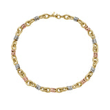 Arianna Tri Color Knot Link Chain