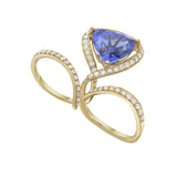 Wildflower Tanzanite Double Cocktail Ring
