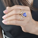 Wildflower Tanzanite Double Cocktail Ring