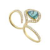 Wildflower Paraiba Tourmaline Double Cocktail Ring