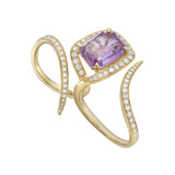 Wildflower Pink Tourmaline Double Cocktail Ring
