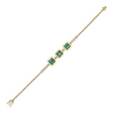 Trio Bezel Tourmaline and Diamond Tennis Bracelet