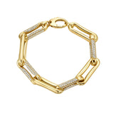 Milano Alternating Diamond Pinched Link Bracelet