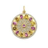 Serenity Pink Sapphire And Yellow Sapphire Amulet Charm