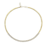 Carmela Flat Square Link Diamond Chain