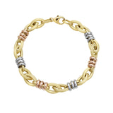 Arianna Tri Color Knot Link Satin Bracelet