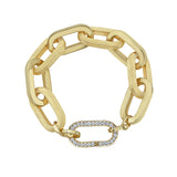 Joy Signature Mega Link Satin Bracelet With Jumbo Diamond Connector