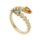 Freesia Tourmaline Cuff Ring