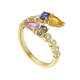 Freesia Tourmaline Cuff Ring