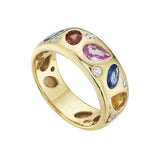 Cosmos Multi Tourmaline Dome Ring