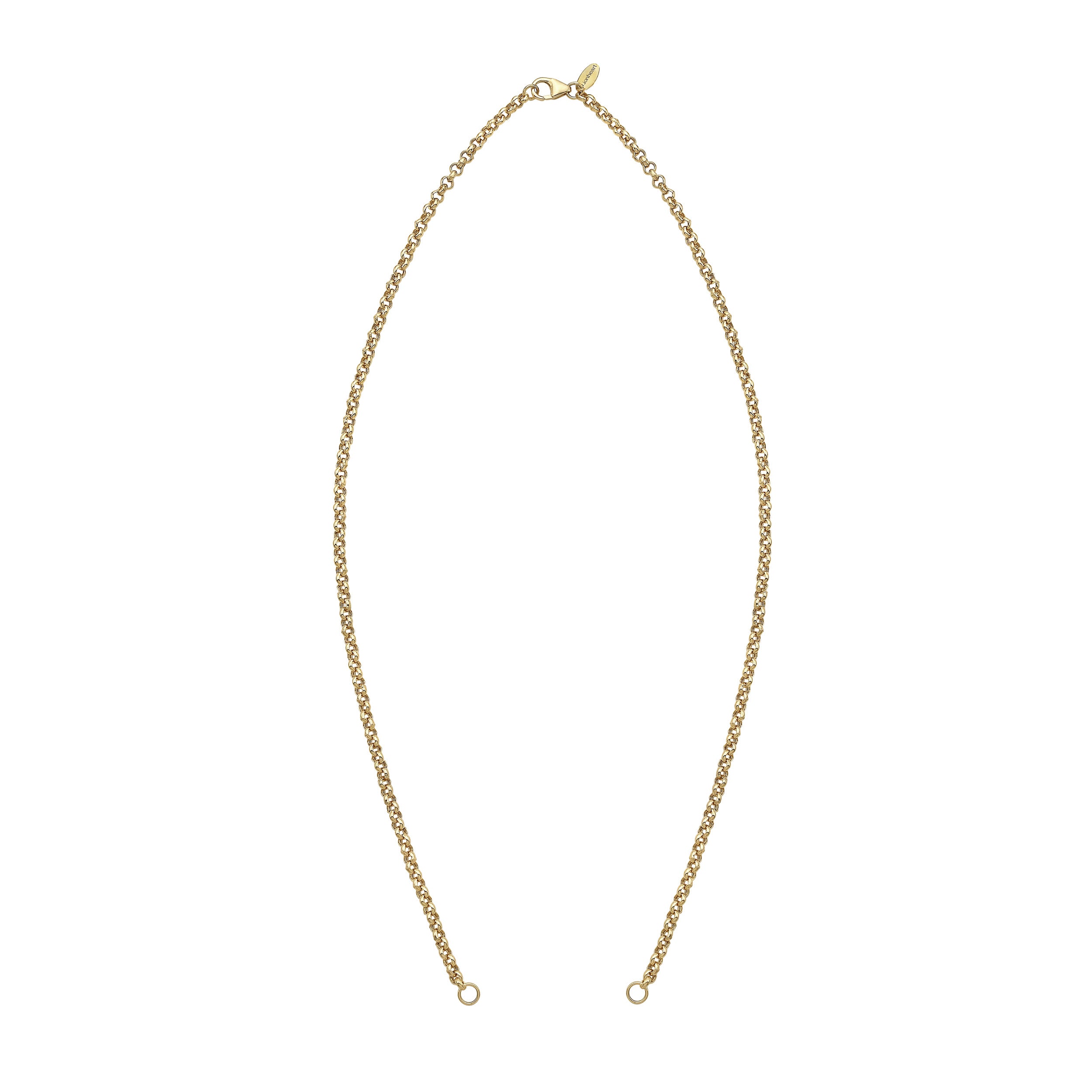 4mm Rolo Link Chain In 14K Yellow Gold With Jump Rings in 16"