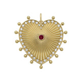 Cassandane Mega Ruby Heart Medallion
