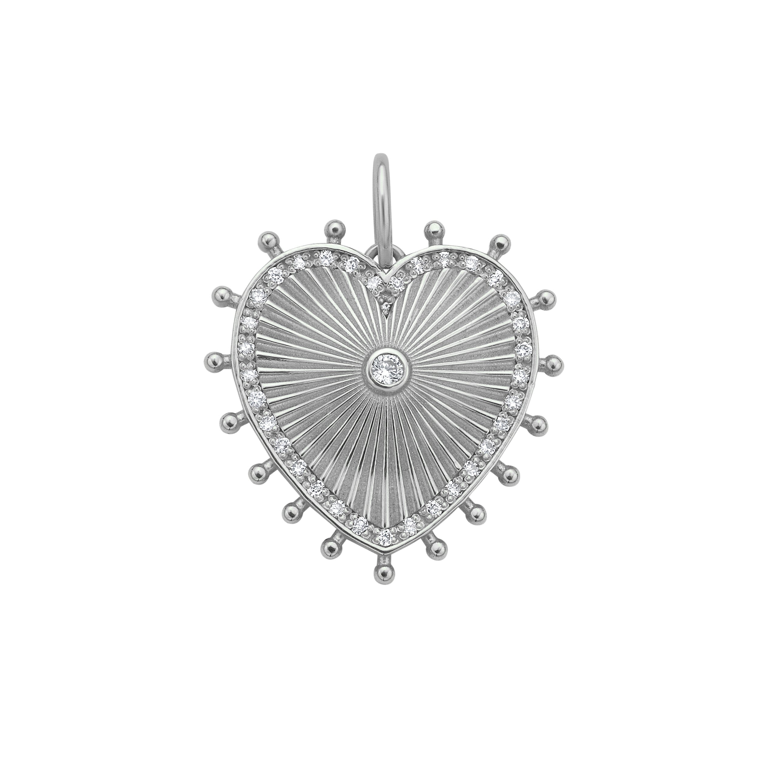 Cassandane Small Diamond Heart Medallion