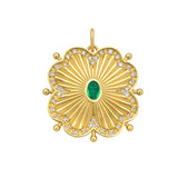 Cassandane Large Oval Emerald Clover Medallion