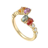 Freesia Tourmaline Cuff Ring