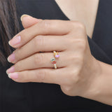 Freesia Tourmaline Cuff Ring