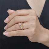 Freesia Tourmaline Cuff Ring