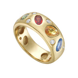 Cosmos Multi Tourmaline Dome Ring