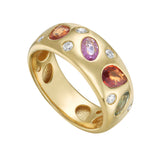 Cosmos Multi Tourmaline Dome Ring