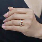 Cosmos Multi Tourmaline Dome Ring