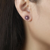 Lumière Ruby Star Post Back Earrings