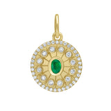 Serenity Small Emerald Amulet Charm