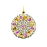 Serenity Pink and Yellow Sapphire Amulet Charm