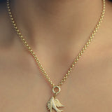 Lovey Baby Bird Rolo Necklace