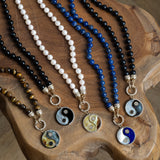 Harmony Gray Mother of Pearl Yin Yang Medallion