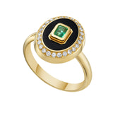 Victoire Art Deco Emerald Oval Ring