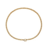 Diamond Lobster Curb Link Chain Necklace